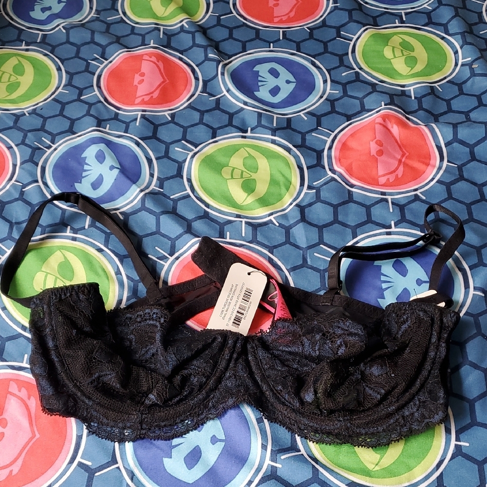 Lace Black and Blue Bra